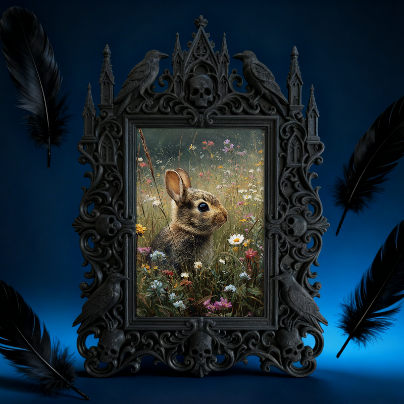 Hot-pick Gothic Dark-style Photo Frame | Gothic Wedding Bridal Boudoir Decor, Photo Ornament, Dual-use Display, Sturdy Frame