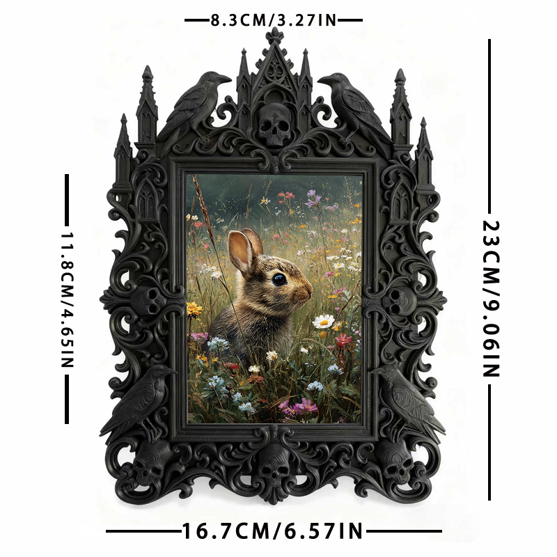 Hot-pick Gothic Dark-style Photo Frame | Gothic Wedding Bridal Boudoir Decor, Photo Ornament, Dual-use Display, Sturdy Frame