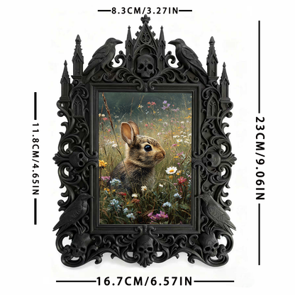 Hot-pick Gothic Dark-style Photo Frame | Gothic Wedding Bridal Boudoir Decor, Photo Ornament, Dual-use Display, Sturdy Frame