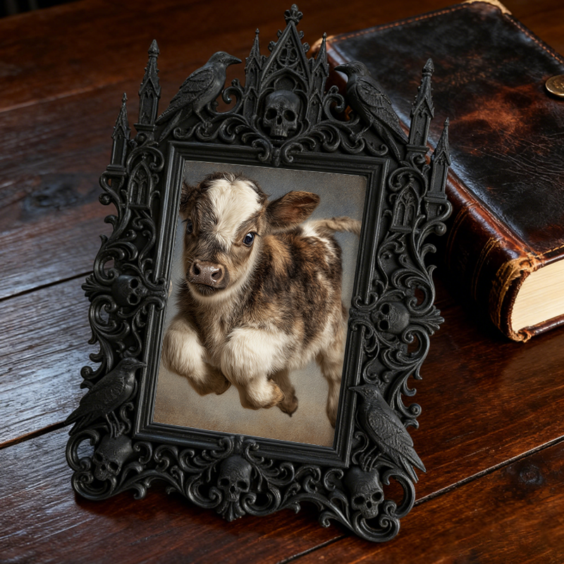 Limited-edition Gothic Dark-style Photo Frame | Occult Palm Reading Studio Decor, Photo Ornament, Wall-mountable & Tabletop, Collectible Fra