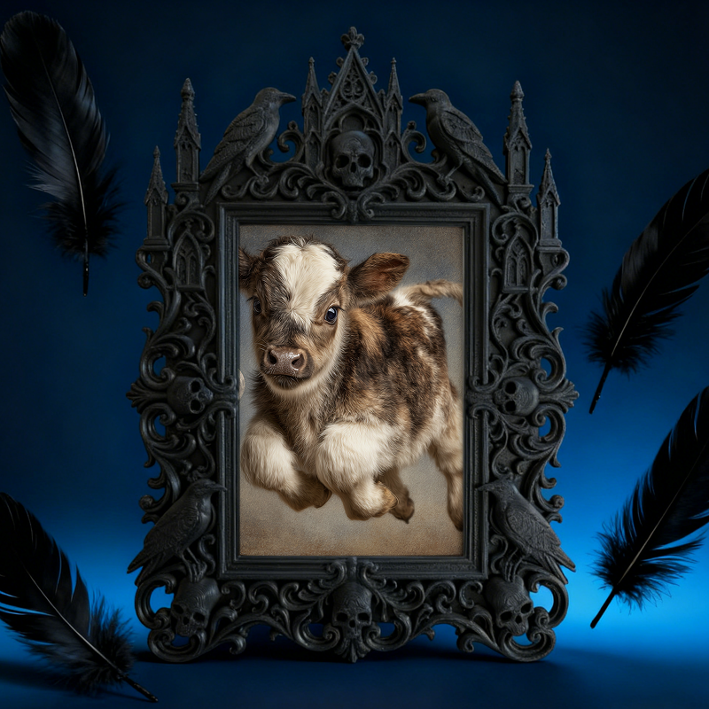 Limited-edition Gothic Dark-style Photo Frame | Occult Palm Reading Studio Decor, Photo Ornament, Wall-mountable & Tabletop, Collectible Fra