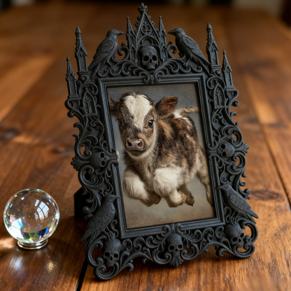 Limited-edition Gothic Dark-style Photo Frame | Occult Palm Reading Studio Decor, Photo Ornament, Wall-mountable & Tabletop, Collectible Fra