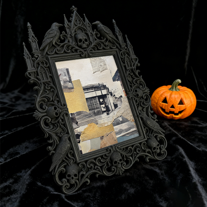 Stylish Gothic Dark-style Photo Frame | Gothic Eyelash Salon Shelf Decor, Photo Ornament, Wall-mountable & Tabletop, High-gloss Frame