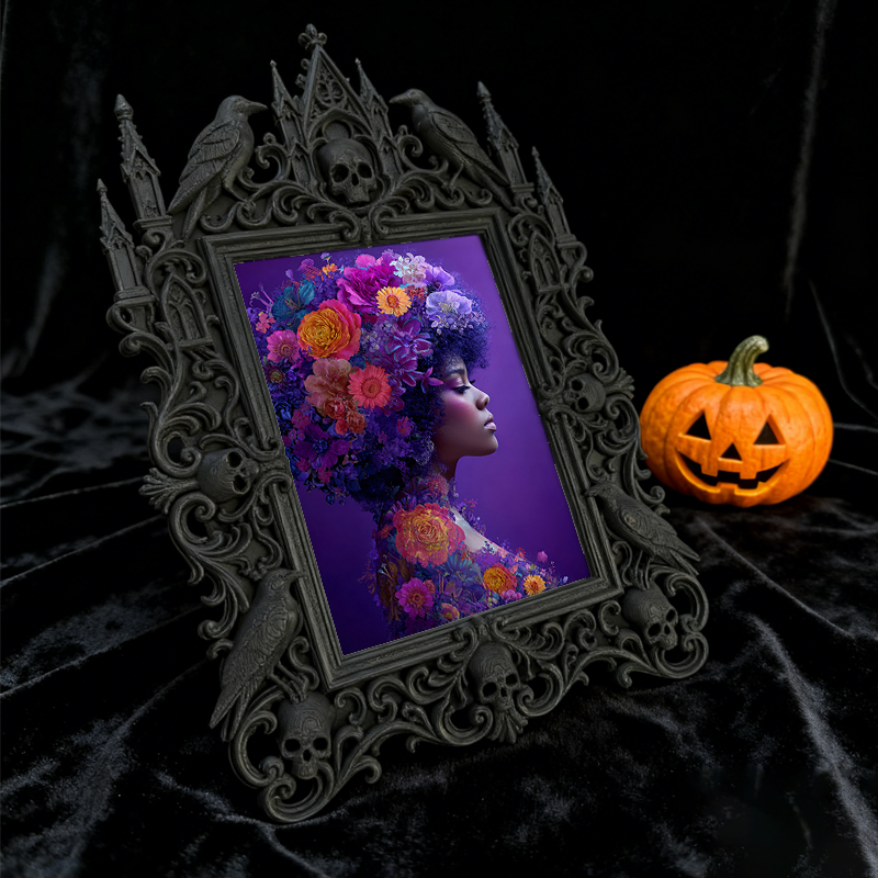 Luxe Gothic Dark-style Photo Frame | Gothic Calligraphy Wedding Sign Display, Photo Ornament, Wall-mountable & Tabletop, Practical Frame