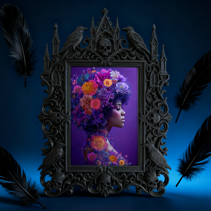 Luxe Gothic Dark-style Photo Frame | Gothic Calligraphy Wedding Sign Display, Photo Ornament, Wall-mountable & Tabletop, Practical Frame