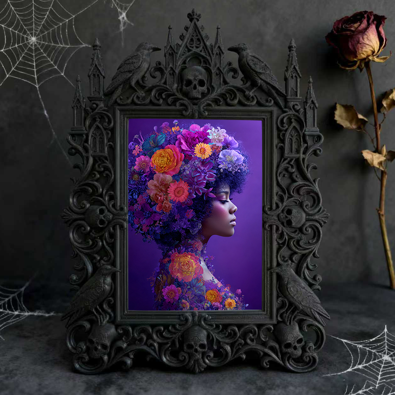 Luxe Gothic Dark-style Photo Frame | Gothic Calligraphy Wedding Sign Display, Photo Ornament, Wall-mountable & Tabletop, Practical Frame