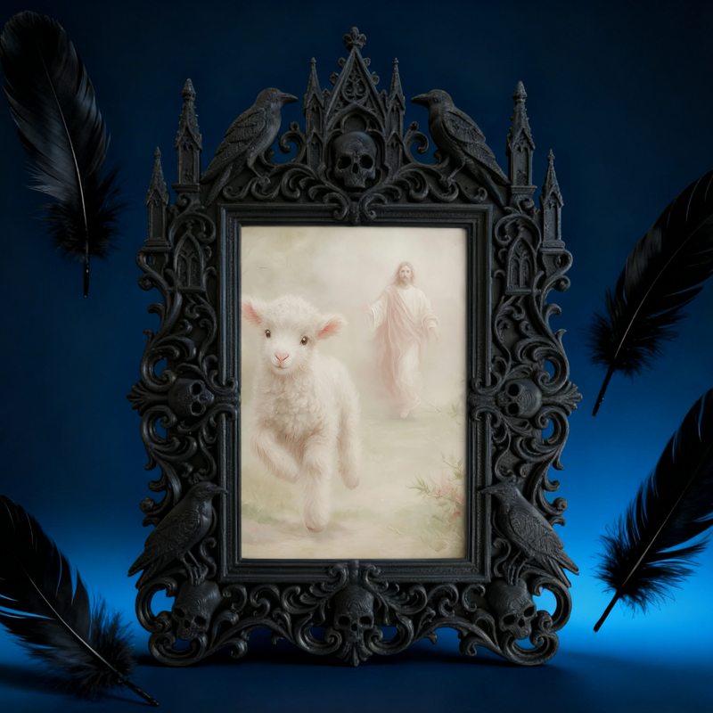 Rare Gothic Dark-style Photo Frame | Vampire Cosplay Costume Shop Decor, Photo Ornament, Wall/Table Dual-use, Artistic Frame