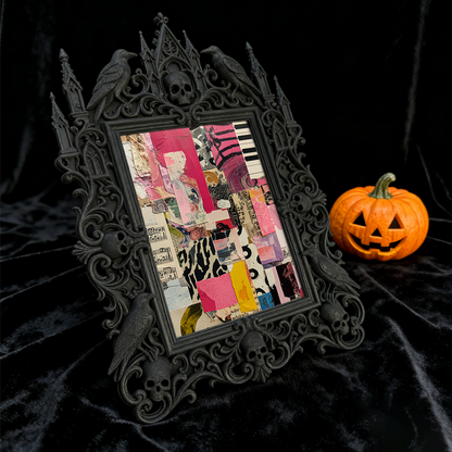 Unique Gothic Dark-style Photo Frame | Witchy Herbal Tea House Table Decor, Photo Ornament, Wall-mountable & Tabletop, Portable Frame