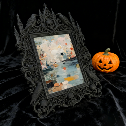 Tough Gothic Dark-style Photo Frame | Gothic Motorcycle Repair Shop Decor, Photo Ornament, Dual-use Display, Wear-resistant Frame