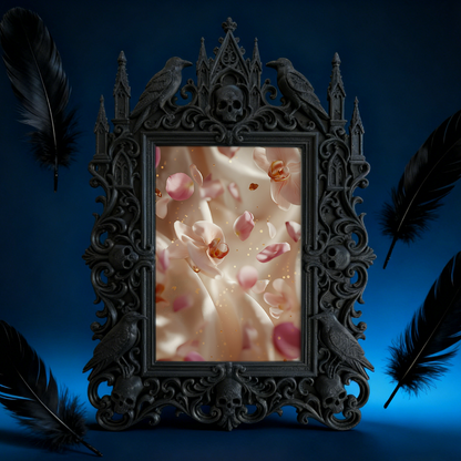 Cute Gothic Dark-style Photo Frame | Gothic Cat Café Photo Corner Decor, Photo Ornament, Dual-use Display, Cute Frame