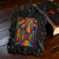 Hit Gothic Dark-style Photo Frame | Ghost-themed Hostel Lobby Decor, Photo Ornament, Wall-mountable & Tabletop, Plastic Frame