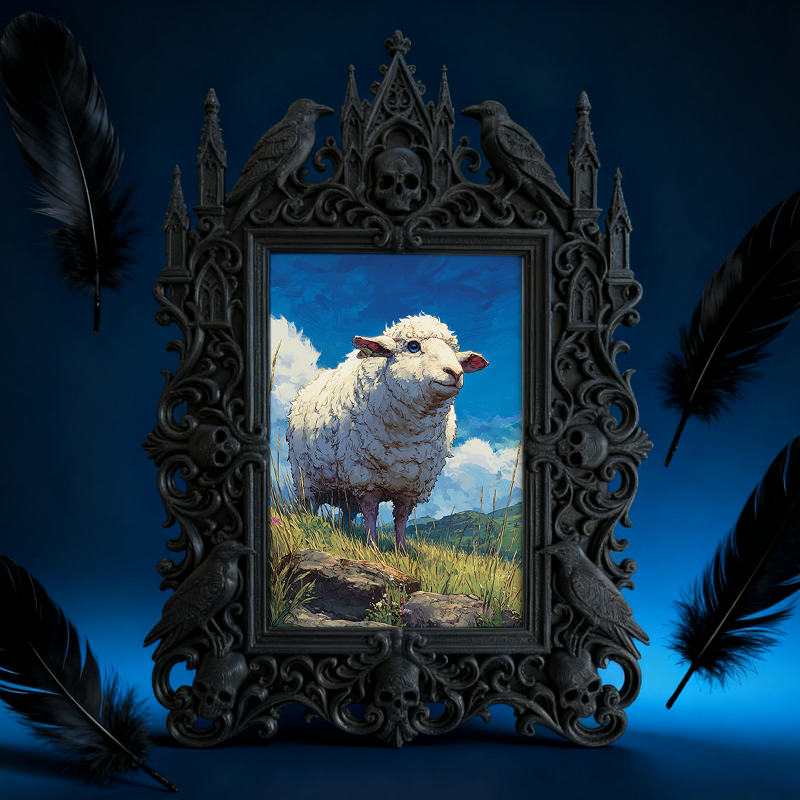 Super-popular Gothic Dark-style Photo Frame | Dark Academia Student Dorm Shelf Decor, Photo Ornament, Wall/Table Dual-use, Durable Frame