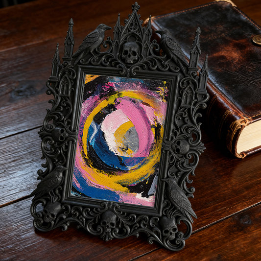 High-demand Gothic Dark-style Photo Frame | Witchy Spell Candle Shop Window Decor, Photo Ornament, Wall-mountable & Tabletop, Scratch-resist