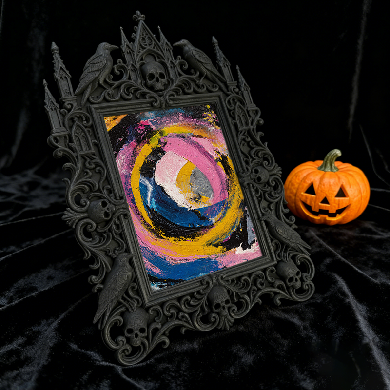 High-demand Gothic Dark-style Photo Frame | Witchy Spell Candle Shop Window Decor, Photo Ornament, Wall-mountable & Tabletop, Scratch-resist