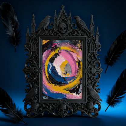 High-demand Gothic Dark-style Photo Frame | Witchy Spell Candle Shop Window Decor, Photo Ornament, Wall-mountable & Tabletop, Scratch-resist