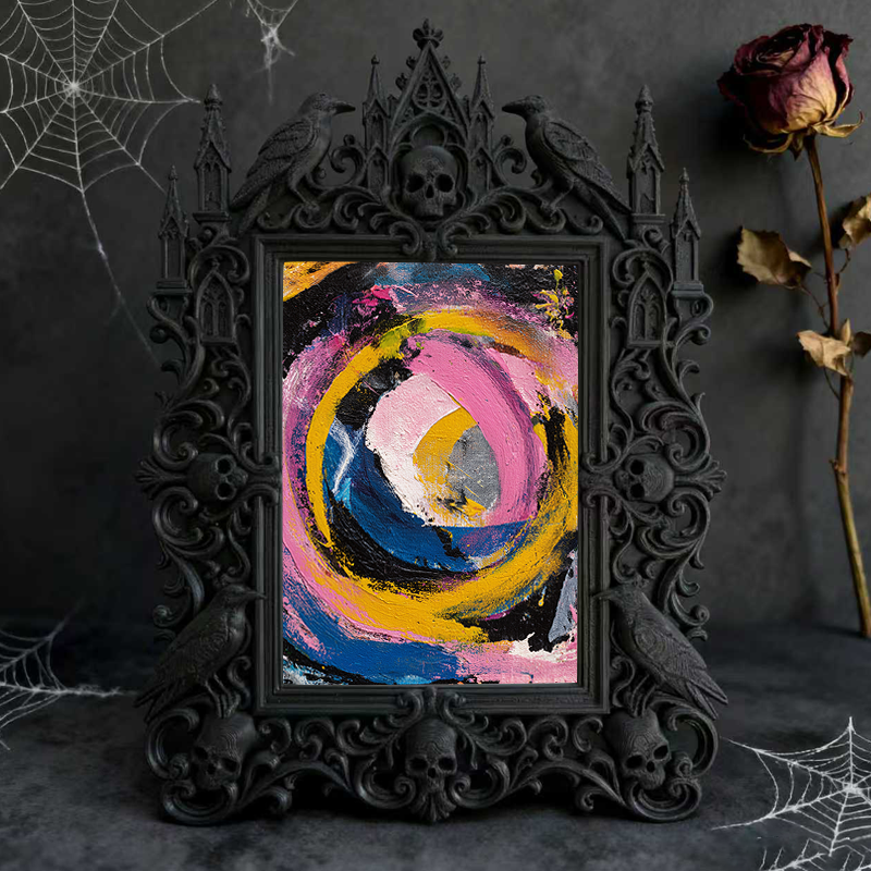 High-demand Gothic Dark-style Photo Frame | Witchy Spell Candle Shop Window Decor, Photo Ornament, Wall-mountable & Tabletop, Scratch-resist