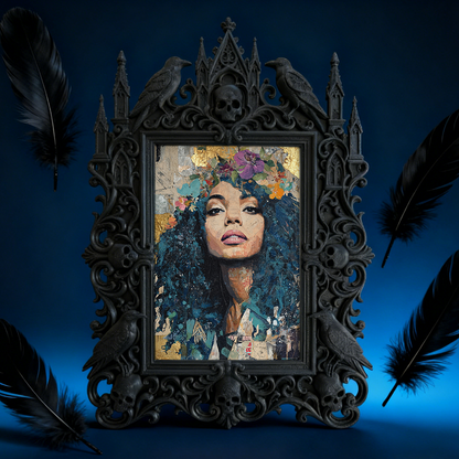 Trend-leading Gothic Dark-style Photo Frame | Gothic Pet Memorial Garden Decor, Photo Ornament, Wall/Table Dual-use, Eco-friendly Frame