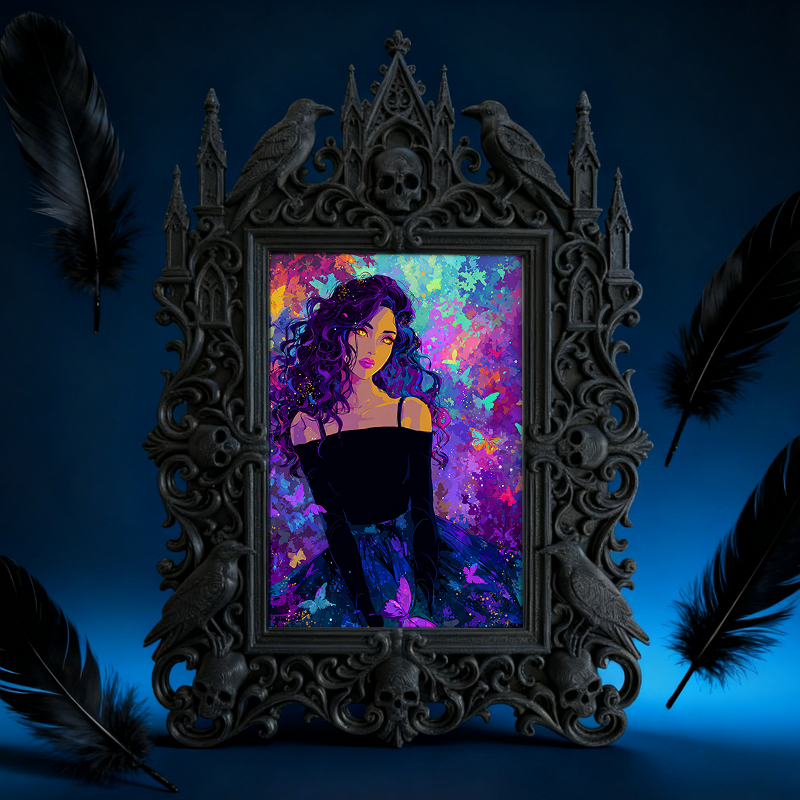Limited-edition Gothic Dark-style Photo Frame | Occult Zodiac Sign Shop Decor, Photo Ornament, Wall-mountable & Tabletop, Collectible Frame