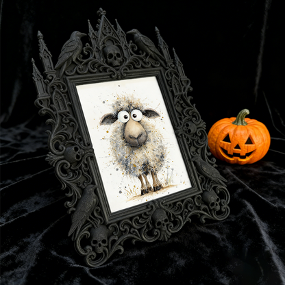Edgy Gothic Dark-style Photo Frame | Horror Video Game Café Decor, Photo Ornament, Dual-use Display, Minimalist Frame