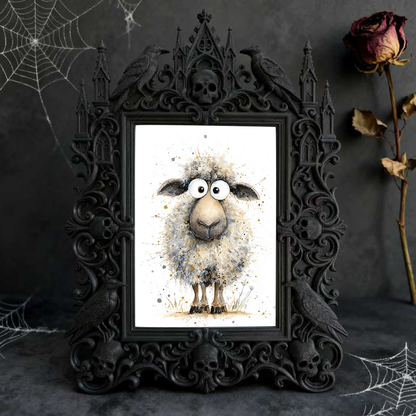 Edgy Gothic Dark-style Photo Frame | Horror Video Game Café Decor, Photo Ornament, Dual-use Display, Minimalist Frame
