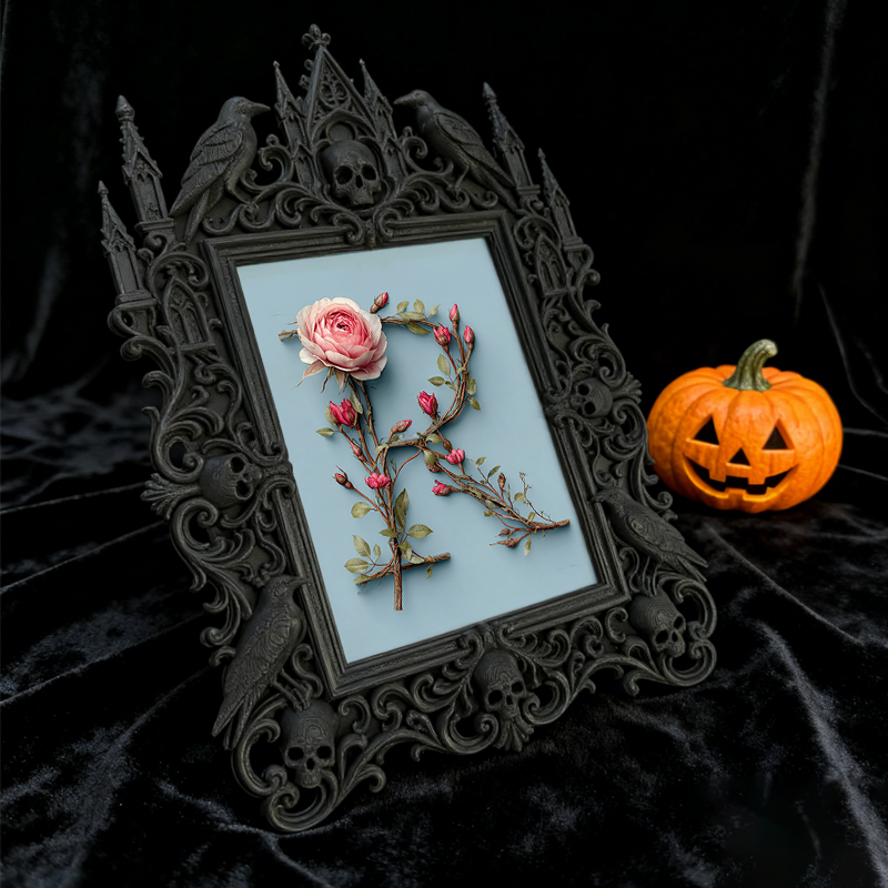 Luxe Gothic Dark-style Photo Frame | Dark Academia Graduation Party Decor, Photo Ornament, Wall-mountable & Tabletop, Practical Frame