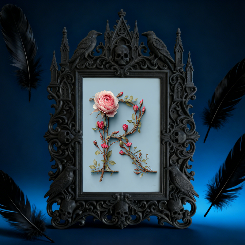 Luxe Gothic Dark-style Photo Frame | Dark Academia Graduation Party Decor, Photo Ornament, Wall-mountable & Tabletop, Practical Frame