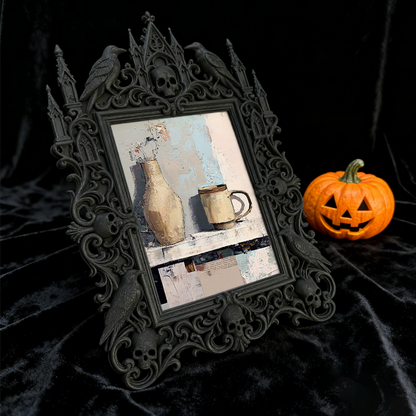 Rare Gothic Dark-style Photo Frame | Vampire LARP Castle Bedroom Decor, Photo Ornament, Wall/Table Dual-use, Artistic Frame