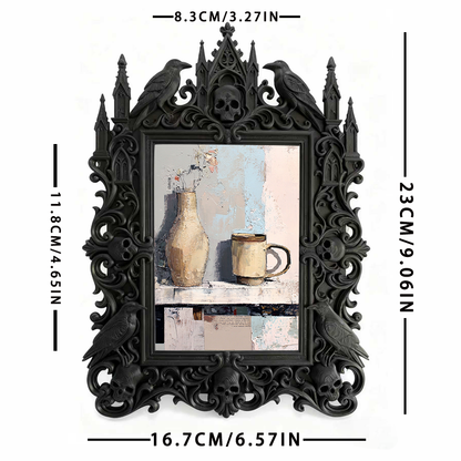 Rare Gothic Dark-style Photo Frame | Vampire LARP Castle Bedroom Decor, Photo Ornament, Wall/Table Dual-use, Artistic Frame