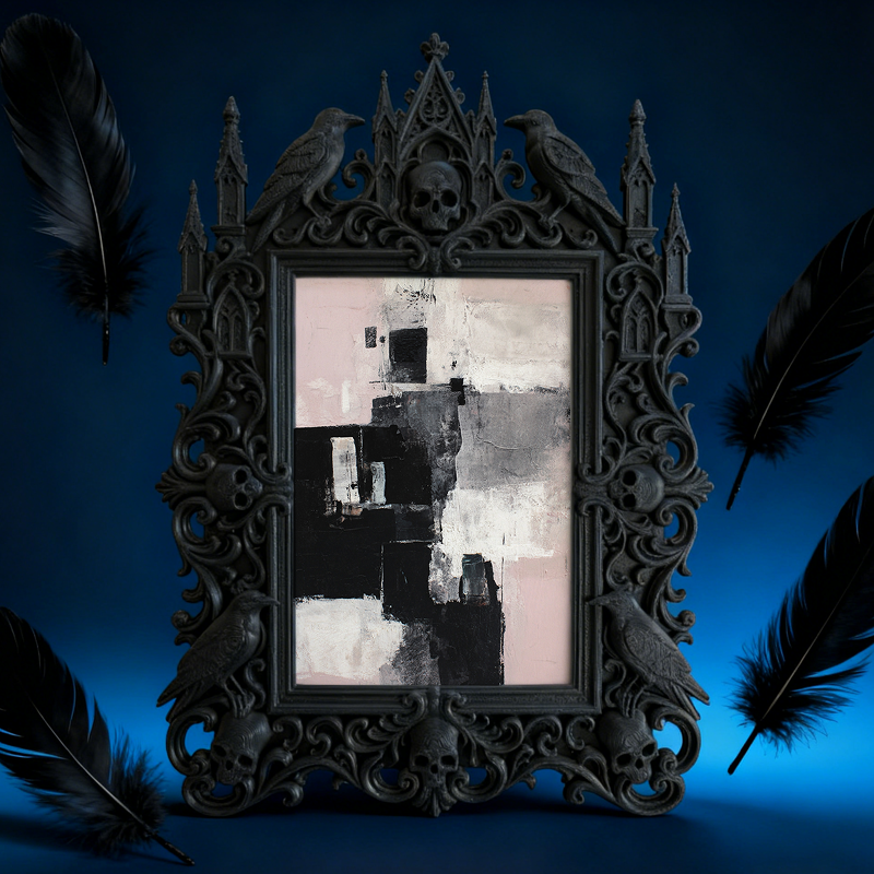 Collector-favorite Gothic Dark-style Photo Frame | Horror Comic Book Convention Decor, Photo Ornament, Wall/Table Dual-use, Display-grade Fr