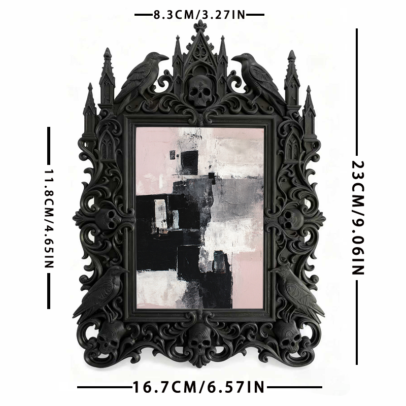 Collector-favorite Gothic Dark-style Photo Frame | Horror Comic Book Convention Decor, Photo Ornament, Wall/Table Dual-use, Display-grade Fr