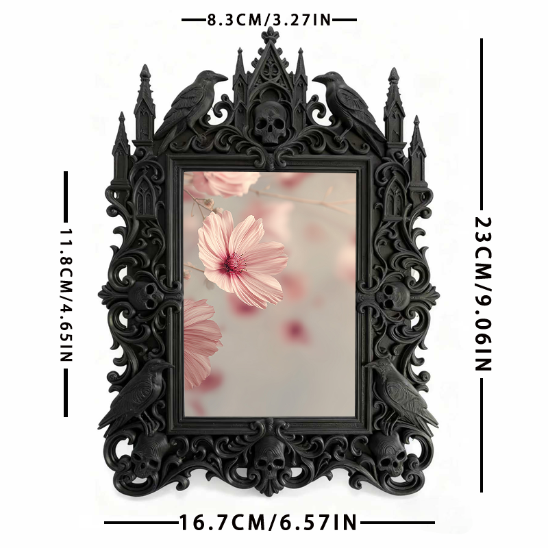 Cute Gothic Dark-style Photo Frame | Gothic Handmade Candle Shop Decor, Photo Ornament, Dual-use Display, Cute Frame