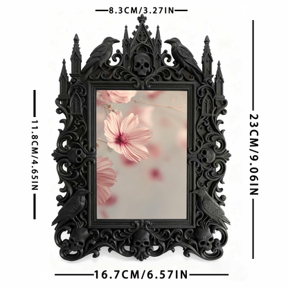 Cute Gothic Dark-style Photo Frame | Gothic Handmade Candle Shop Decor, Photo Ornament, Dual-use Display, Cute Frame