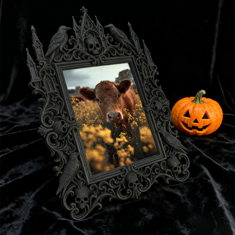 Super-popular Gothic Dark-style Photo Frame | Dark Academia Dorm Door Decor, Photo Ornament, Wall/Table Dual-use, Durable Frame