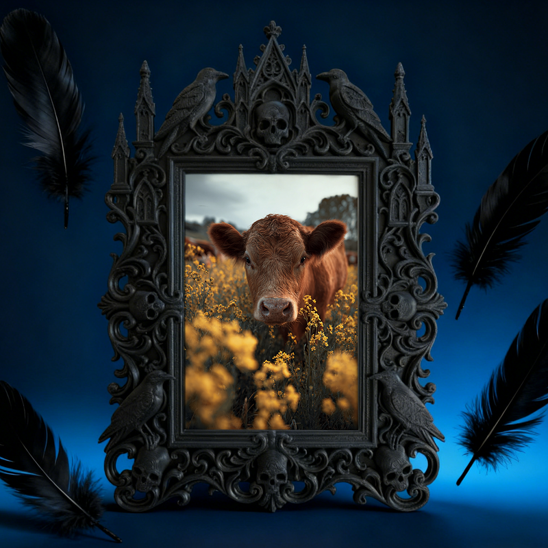Super-popular Gothic Dark-style Photo Frame | Dark Academia Dorm Door Decor, Photo Ornament, Wall/Table Dual-use, Durable Frame