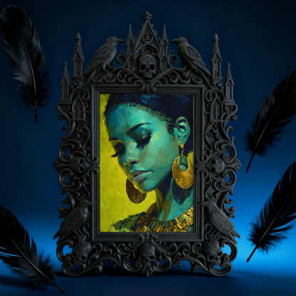 Must-grab Gothic Dark-style Photo Frame | Gothic Kids’ Witch Birthday Party Decor, Photo Ornament, Wall-mountable & Tabletop, Lightweight Fr