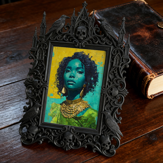 Fast-selling Gothic Dark-style Photo Frame | Vampire Themed Karaoke Room Decor, Photo Ornament, Dual-use Display, Retro Plastic Frame