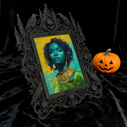 Fast-selling Gothic Dark-style Photo Frame | Vampire Themed Karaoke Room Decor, Photo Ornament, Dual-use Display, Retro Plastic Frame
