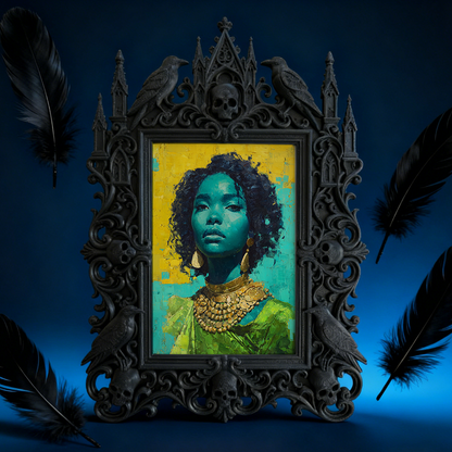 Fast-selling Gothic Dark-style Photo Frame | Vampire Themed Karaoke Room Decor, Photo Ornament, Dual-use Display, Retro Plastic Frame