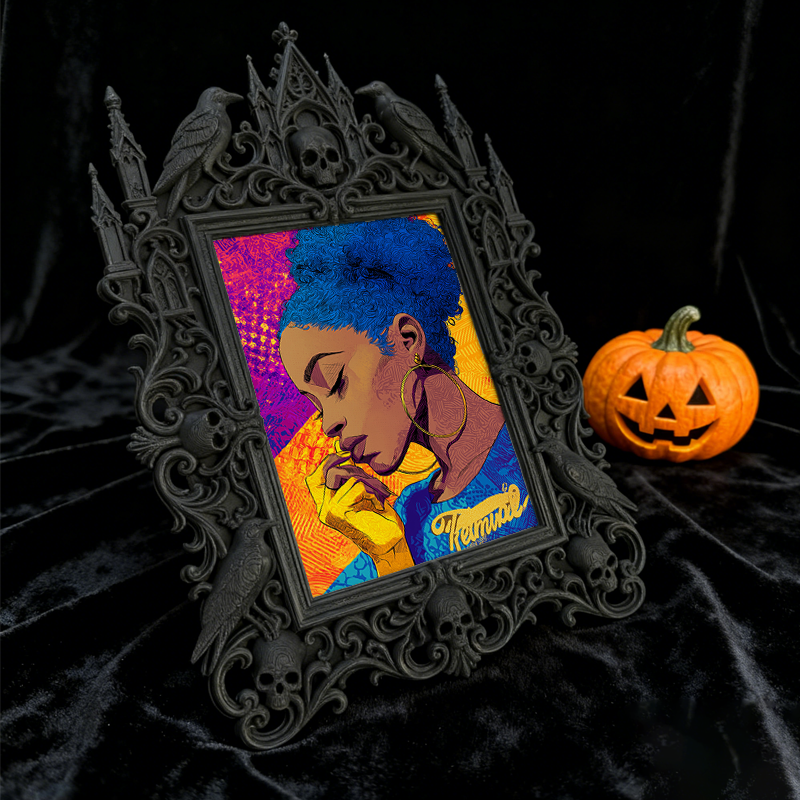 Trend-leading Gothic Dark-style Photo Frame | Gothic Pet Adoption Fair Decor, Photo Ornament, Wall/Table Dual-use, Eco-friendly Frame