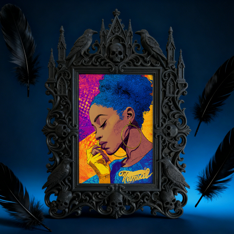 Trend-leading Gothic Dark-style Photo Frame | Gothic Pet Adoption Fair Decor, Photo Ornament, Wall/Table Dual-use, Eco-friendly Frame