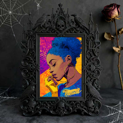 Trend-leading Gothic Dark-style Photo Frame | Gothic Pet Adoption Fair Decor, Photo Ornament, Wall/Table Dual-use, Eco-friendly Frame
