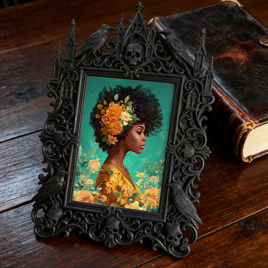 Sought-after Gothic Dark-style Photo Frame | Werewolf Cosplay Convention Booth Decor, Photo Ornament, Wall/Table Dual-use, Rustic Frame