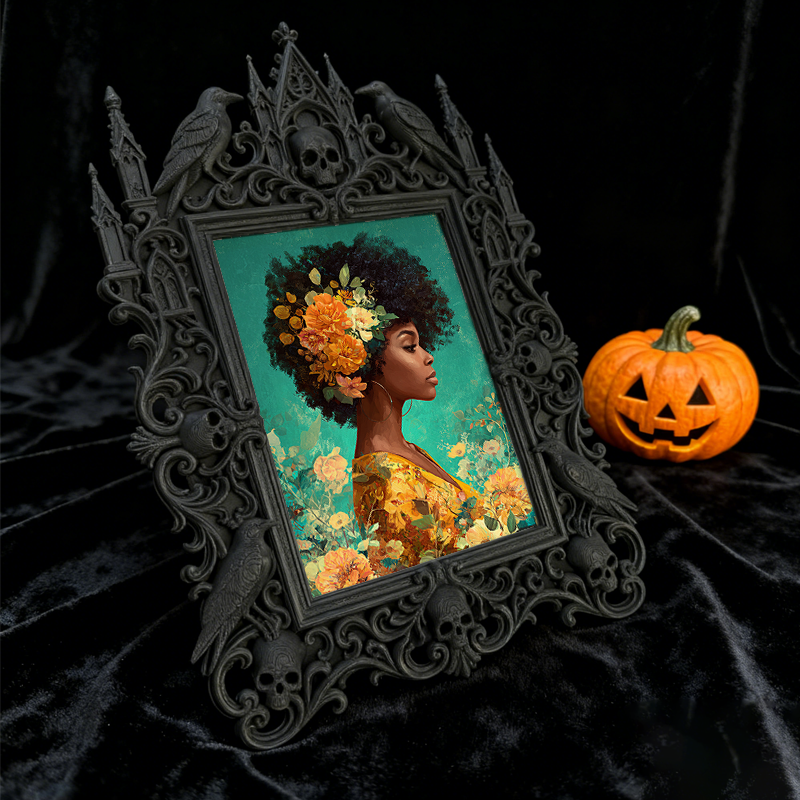 Sought-after Gothic Dark-style Photo Frame | Werewolf Cosplay Convention Booth Decor, Photo Ornament, Wall/Table Dual-use, Rustic Frame