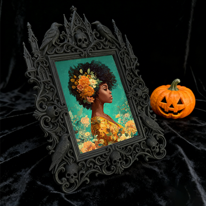 Sought-after Gothic Dark-style Photo Frame | Werewolf Cosplay Convention Booth Decor, Photo Ornament, Wall/Table Dual-use, Rustic Frame