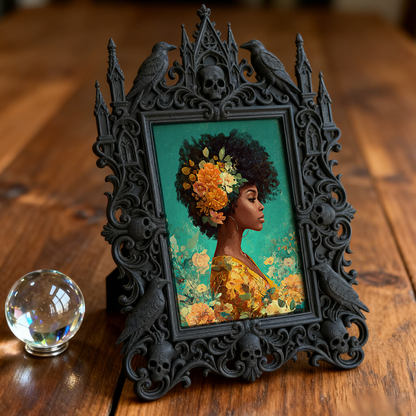 Sought-after Gothic Dark-style Photo Frame | Werewolf Cosplay Convention Booth Decor, Photo Ornament, Wall/Table Dual-use, Rustic Frame