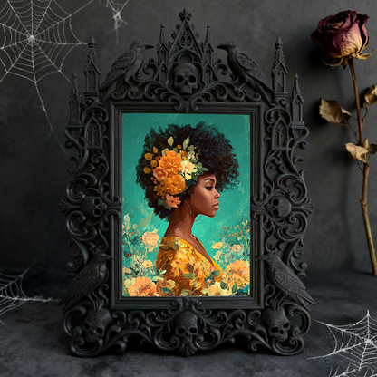 Sought-after Gothic Dark-style Photo Frame | Werewolf Cosplay Convention Booth Decor, Photo Ornament, Wall/Table Dual-use, Rustic Frame