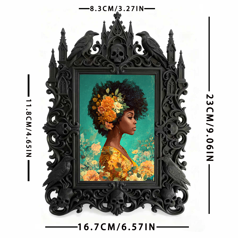 Sought-after Gothic Dark-style Photo Frame | Werewolf Cosplay Convention Booth Decor, Photo Ornament, Wall/Table Dual-use, Rustic Frame