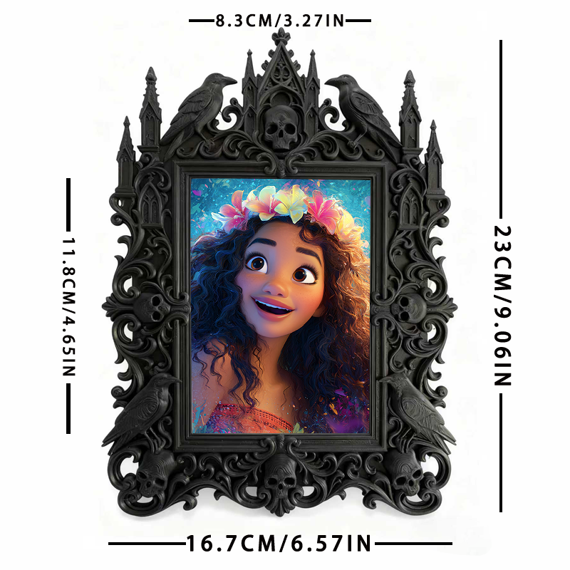 Reel-famous Gothic Dark-style Photo Frame | Gothic Board Game Shop Table Decor, Photo Ornament, Wall-mountable & Tabletop, Plastic Frame