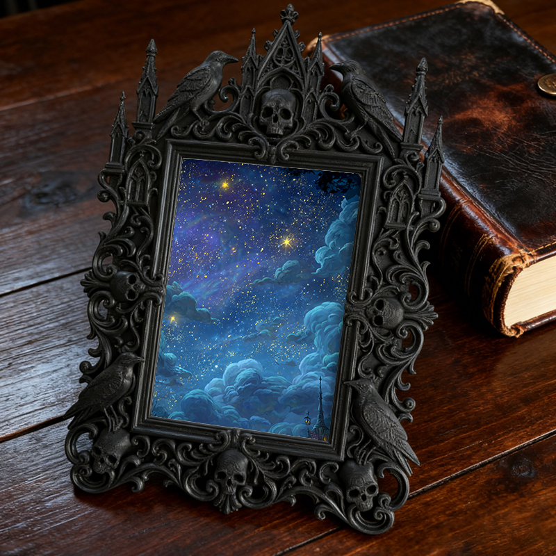 Bestselling Gothic Dark-style Photo Frame | Dark Academia Handwriting Studio Decor, Photo Ornament, Wall/Table Dual-use, Durable Frame