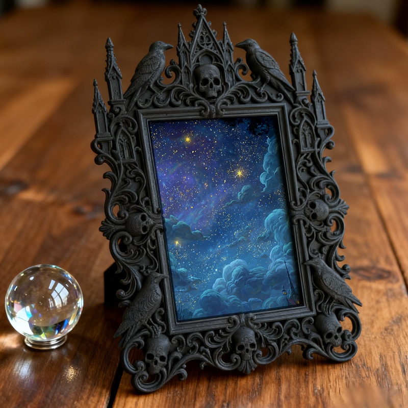 Bestselling Gothic Dark-style Photo Frame | Dark Academia Handwriting Studio Decor, Photo Ornament, Wall/Table Dual-use, Durable Frame
